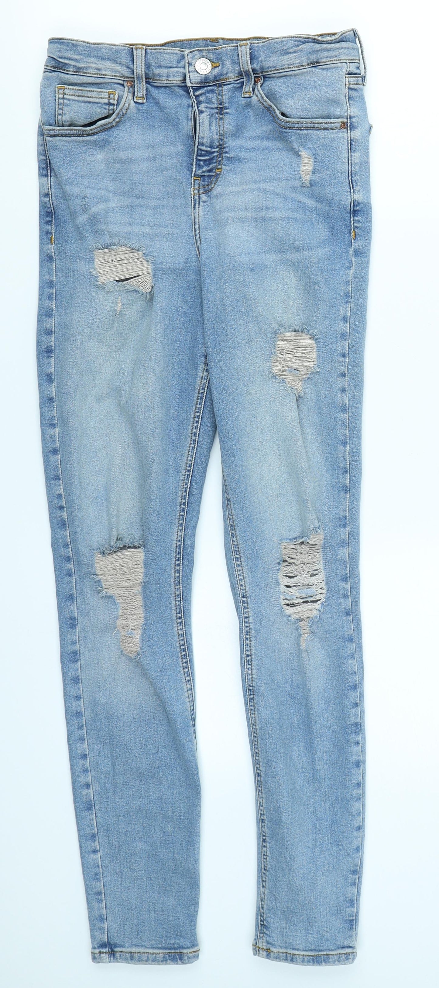 Topshop Womens Blue  Denim Skinny Jeans Size 28 in L32 in