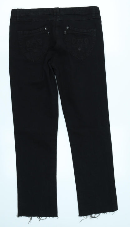 NEXT Womens Black  Denim Skinny Jeans Size 12 L28 in