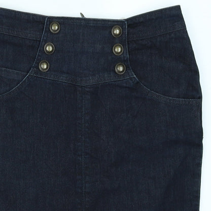 Miss Selfridge Womens Blue  Denim A-Line Skirt Size 10