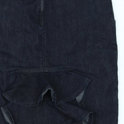 Miss Selfridge Womens Blue  Denim A-Line Skirt Size 10