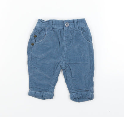 Holly Willoughby Boys Blue   Cargo Trousers Size 0-3 Months
