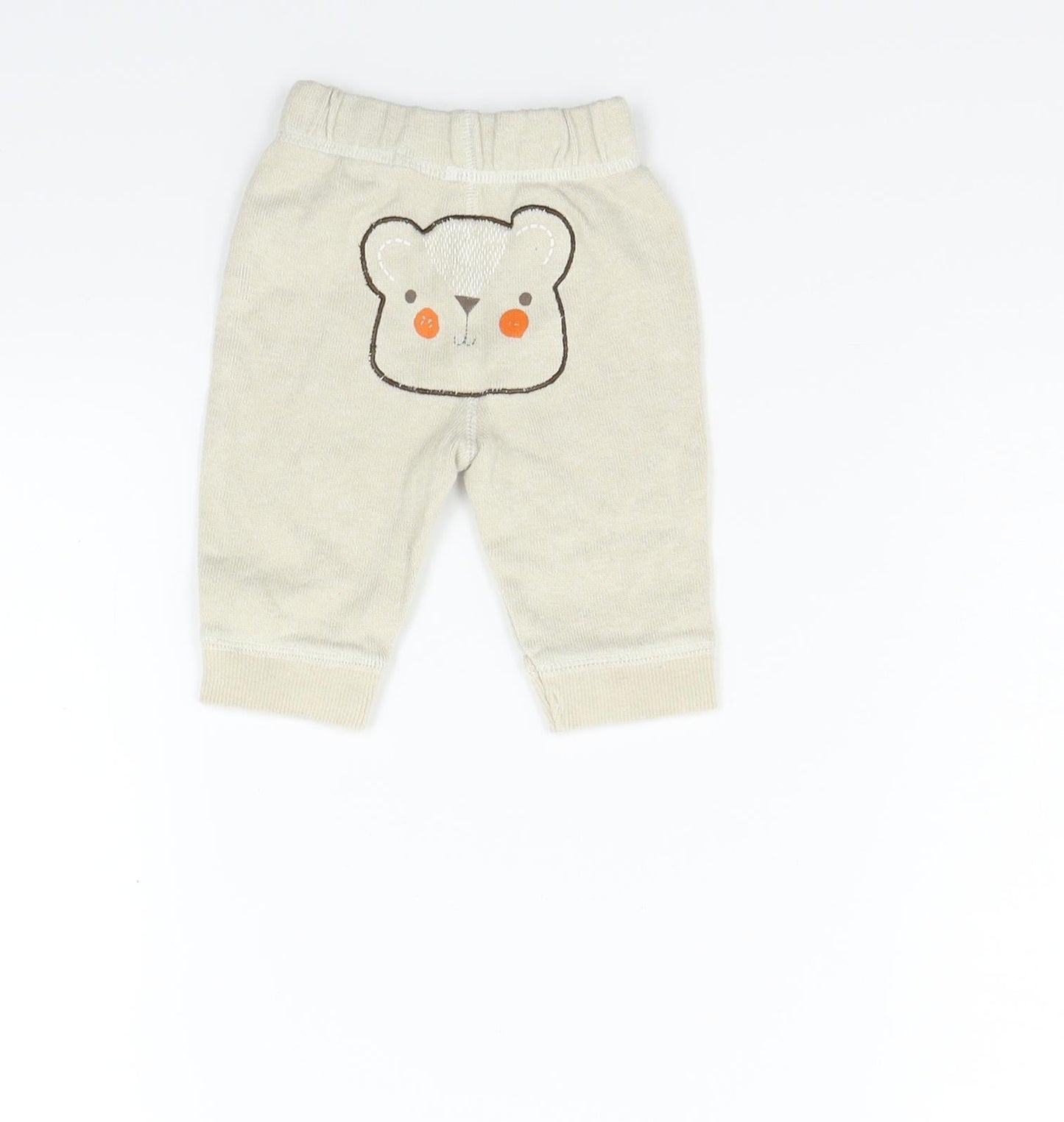George Girls Beige   Track Pants Trousers Size 0-3 Months