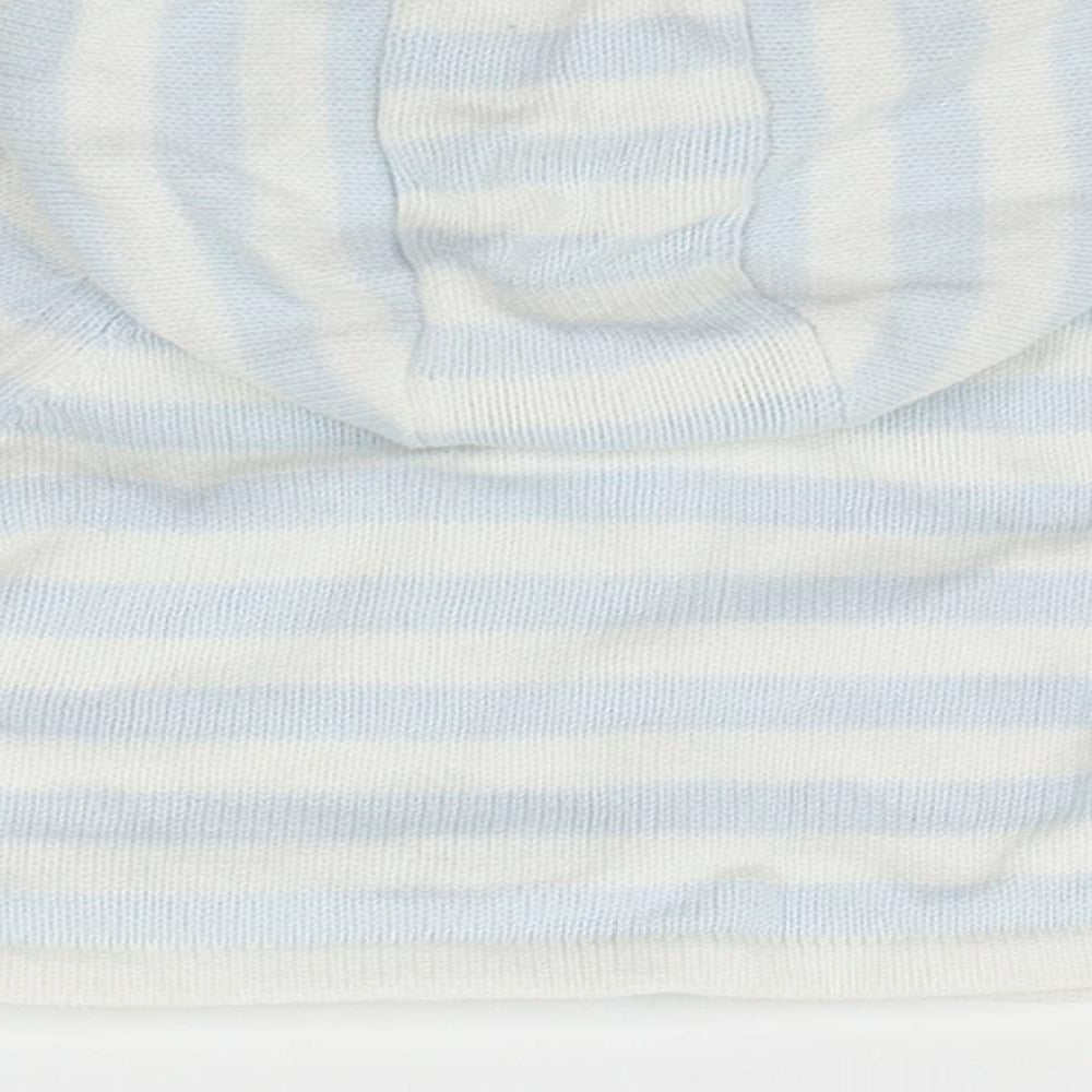 Brand and care label for John Lewis White Spotted Full Zip Jumper, size 0-3, Months