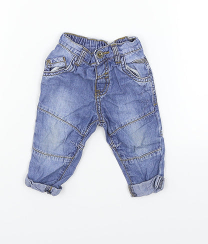 TU Boys Blue   Cargo Jeans Size 3-6 Months