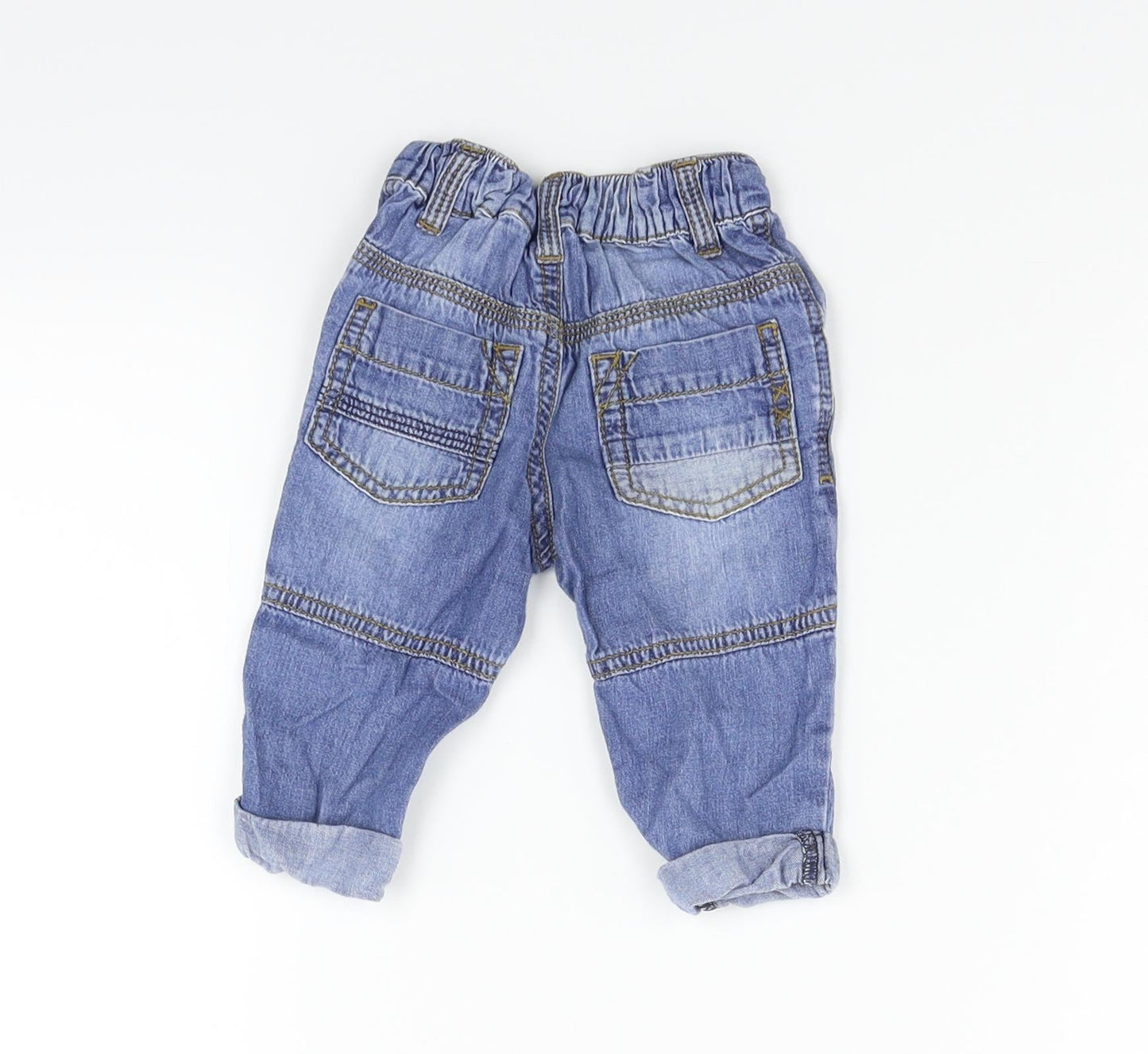 TU Boys Blue   Cargo Jeans Size 3-6 Months