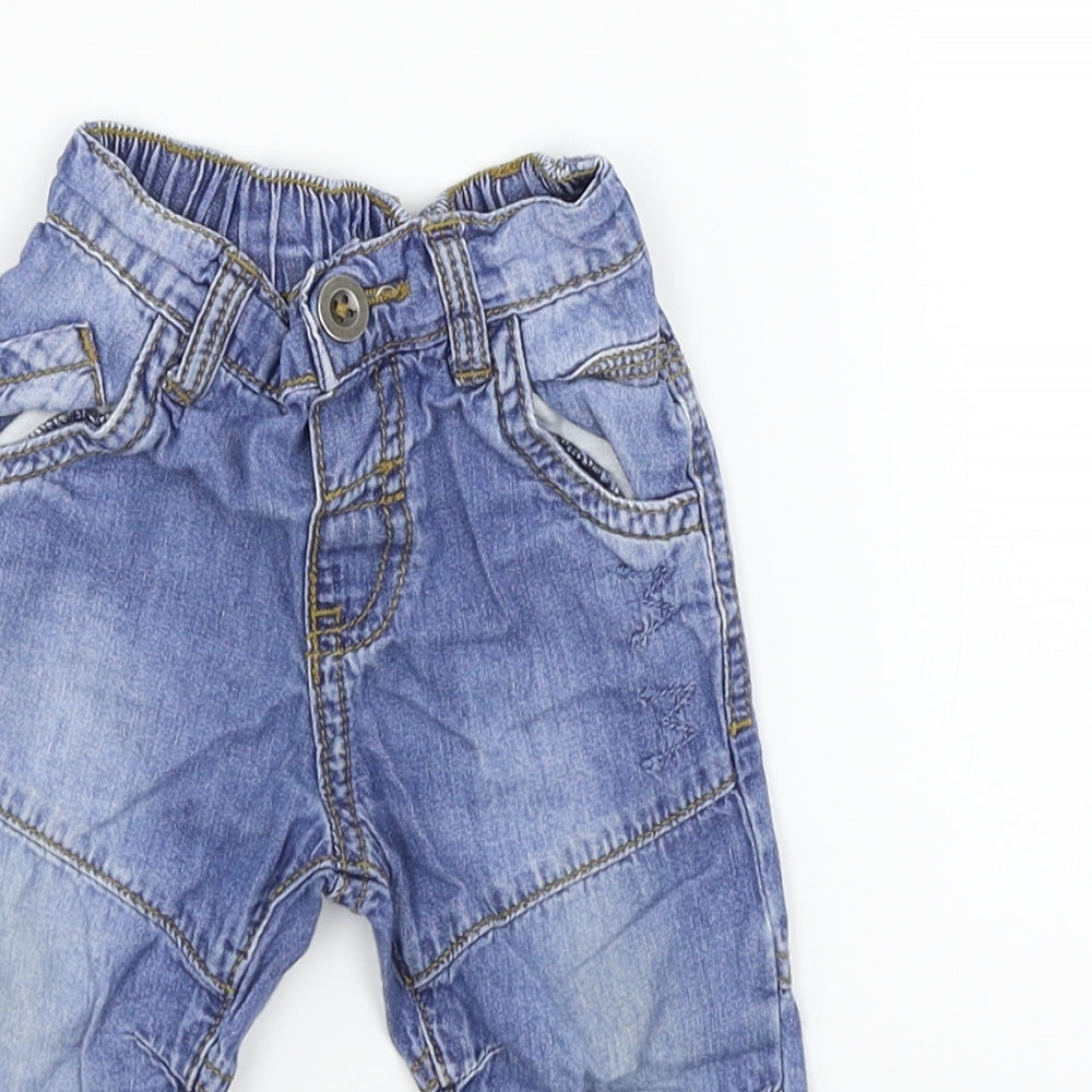 TU Boys Blue   Cargo Jeans Size 3-6 Months