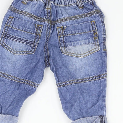 TU Boys Blue   Cargo Jeans Size 3-6 Months