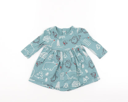 Marks and Spencer Girls Blue   Fit & Flare  Size 3-6 Months