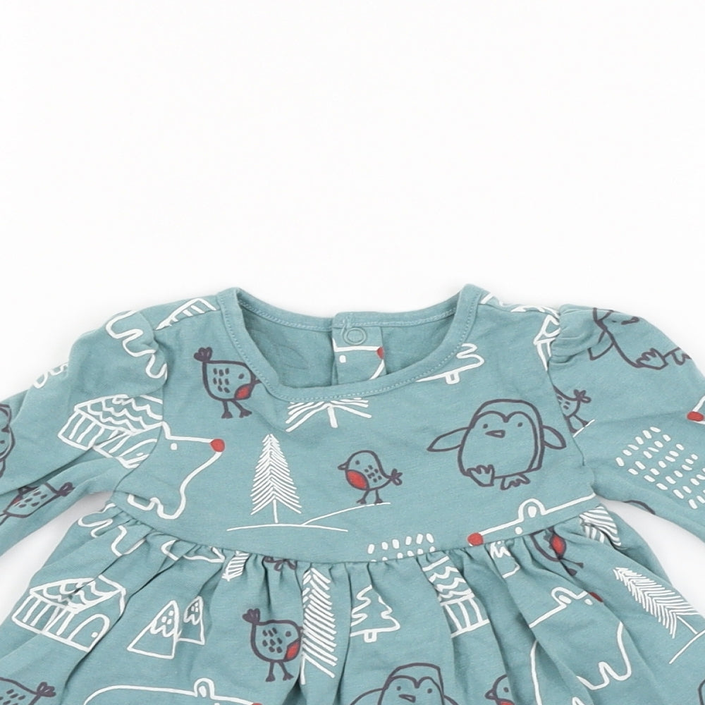 Marks and Spencer Girls Blue   Fit & Flare  Size 3-6 Months