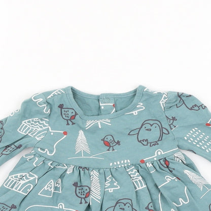 Marks and Spencer Girls Blue   Fit & Flare  Size 3-6 Months