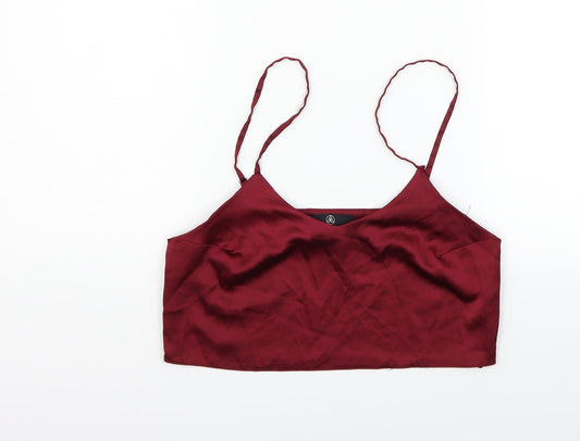 Womens UK Size 8 Missguided Red Basic Blouse