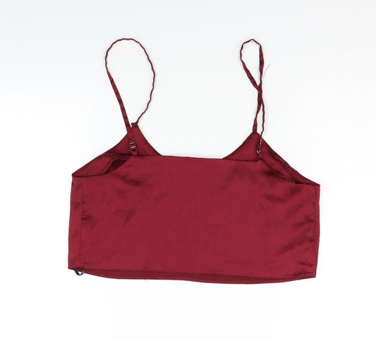 Womens UK Size 8 Missguided Red Basic Blouse