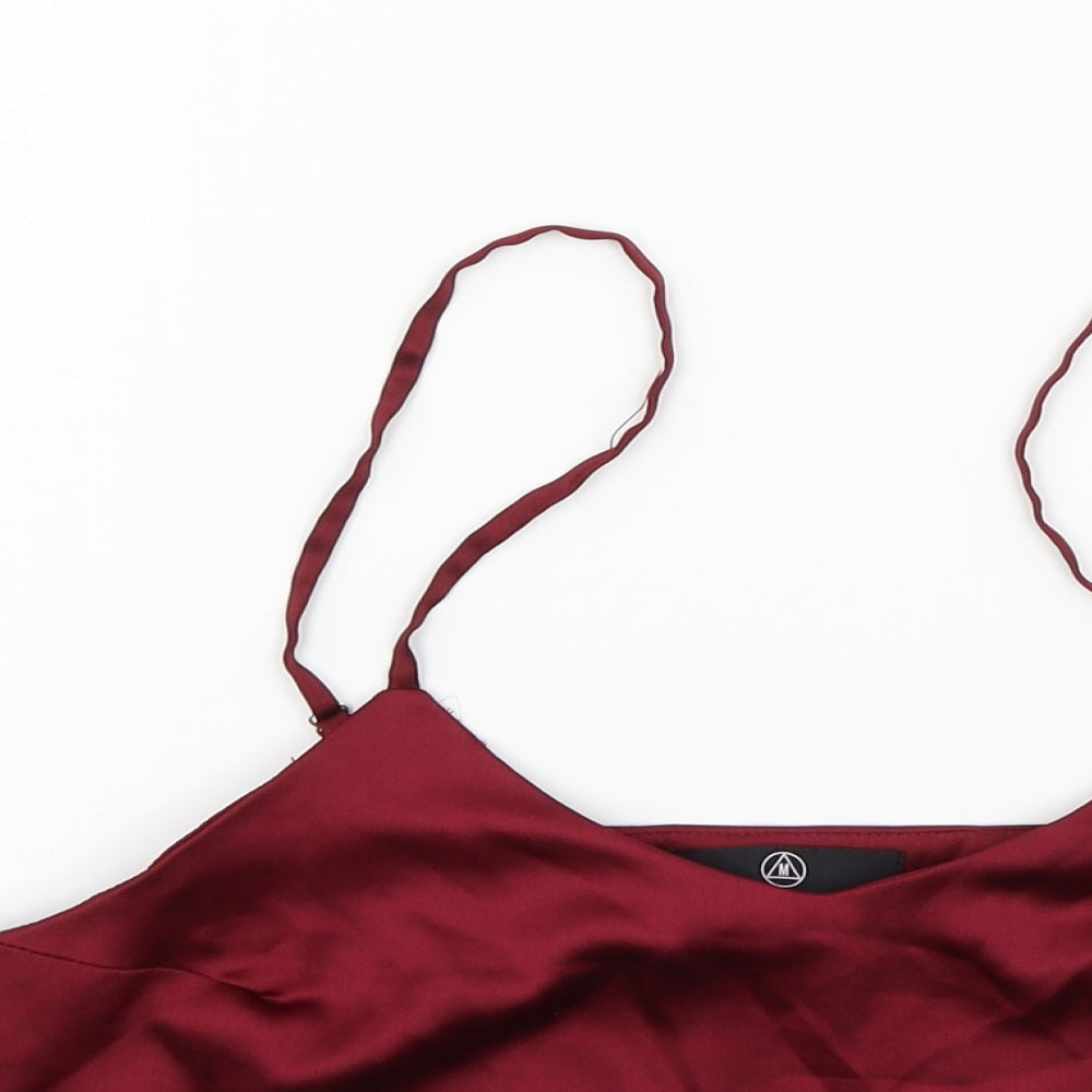 Womens UK Size 8 Missguided Red Basic Blouse