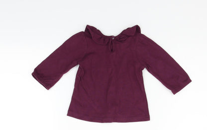 George Girls Purple   Basic T-Shirt Size 0-3 Months