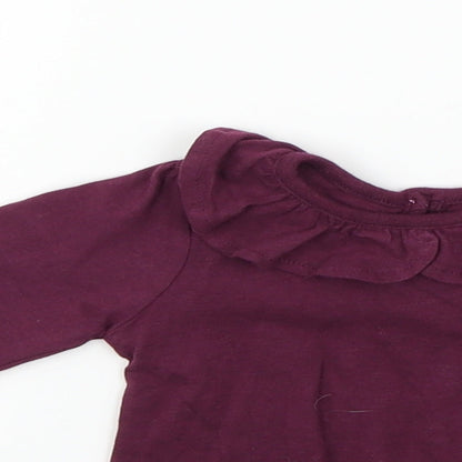George Girls Purple   Basic T-Shirt Size 0-3 Months