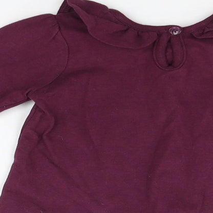 George Girls Purple   Basic T-Shirt Size 0-3 Months