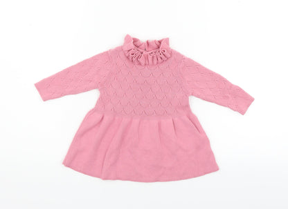 Marks and Spencer Boys Pink   Jumper Dress  Size 3-6 Months