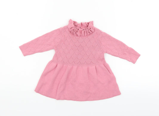 Marks and Spencer Boys Pink   Jumper Dress  Size 3-6 Months