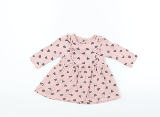 Matalan Baby Pink Polka Dot  Fit & Flare  Size 3-6 Months