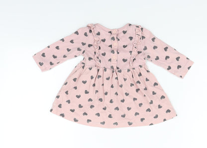 Matalan Baby Pink Polka Dot  Fit & Flare  Size 3-6 Months