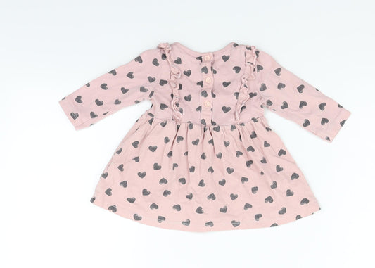 Matalan Baby Pink Polka Dot  Fit & Flare  Size 3-6 Months