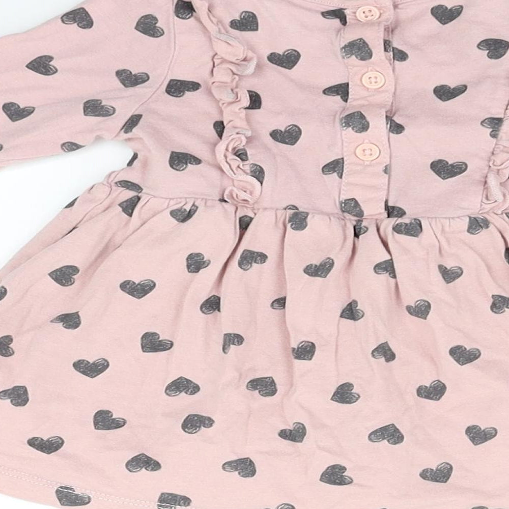 Matalan Baby Pink Polka Dot  Fit & Flare  Size 3-6 Months