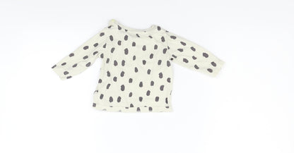Marks and Spencer Boys Black Polka Dot  Basic T-Shirt Size 3-6 Months