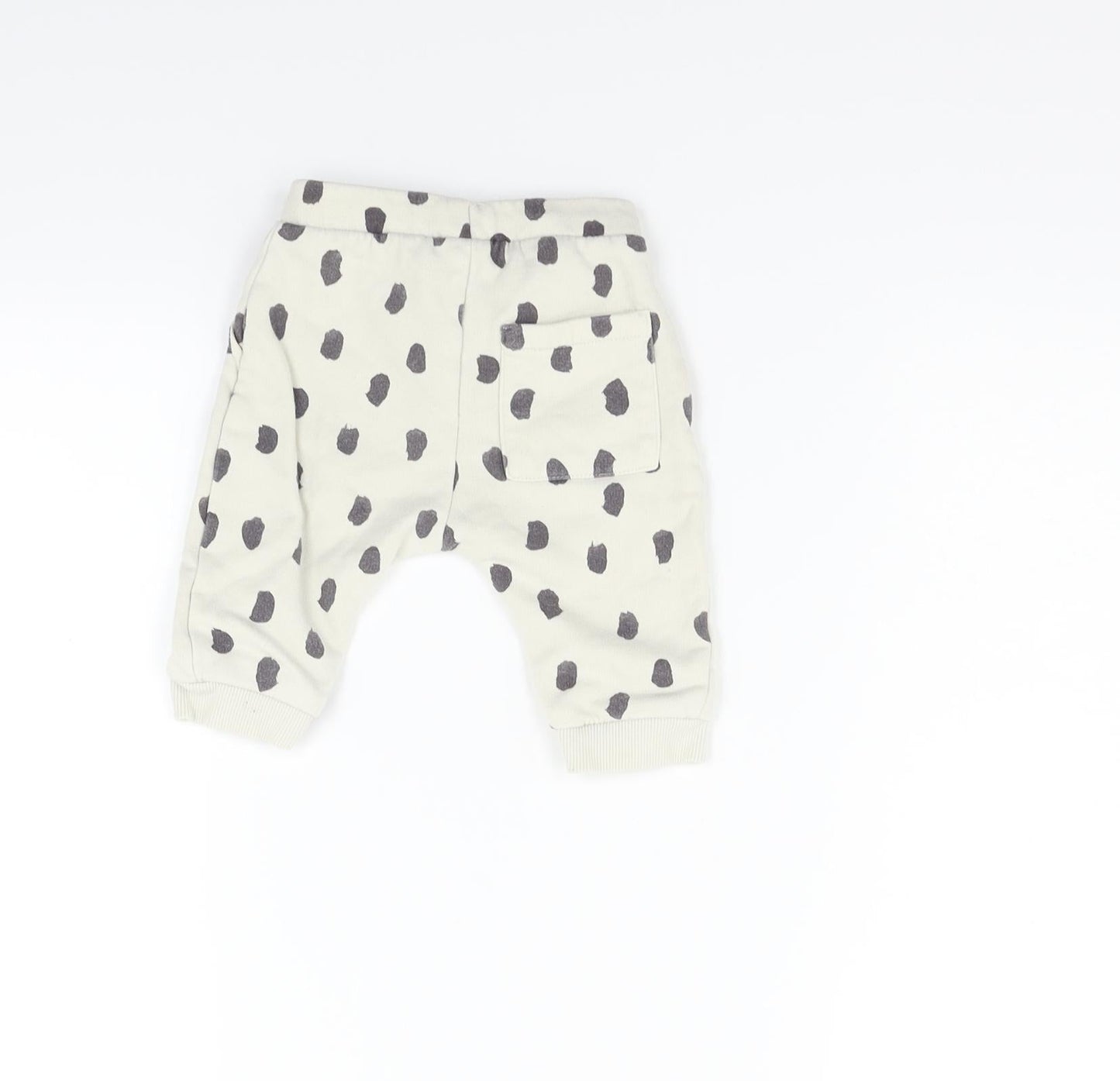 Marks and Spencer Boys Beige Animal Print  Jogger Trousers Size 3-6 Months