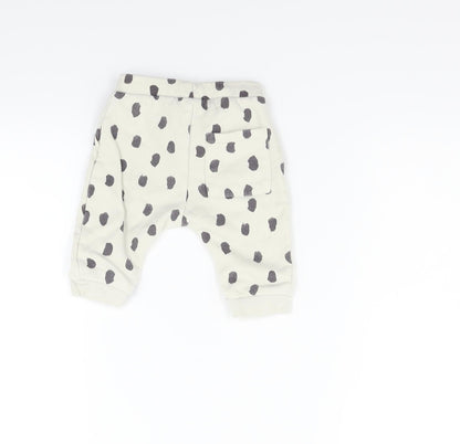 Marks and Spencer Boys Beige Animal Print  Jogger Trousers Size 3-6 Months