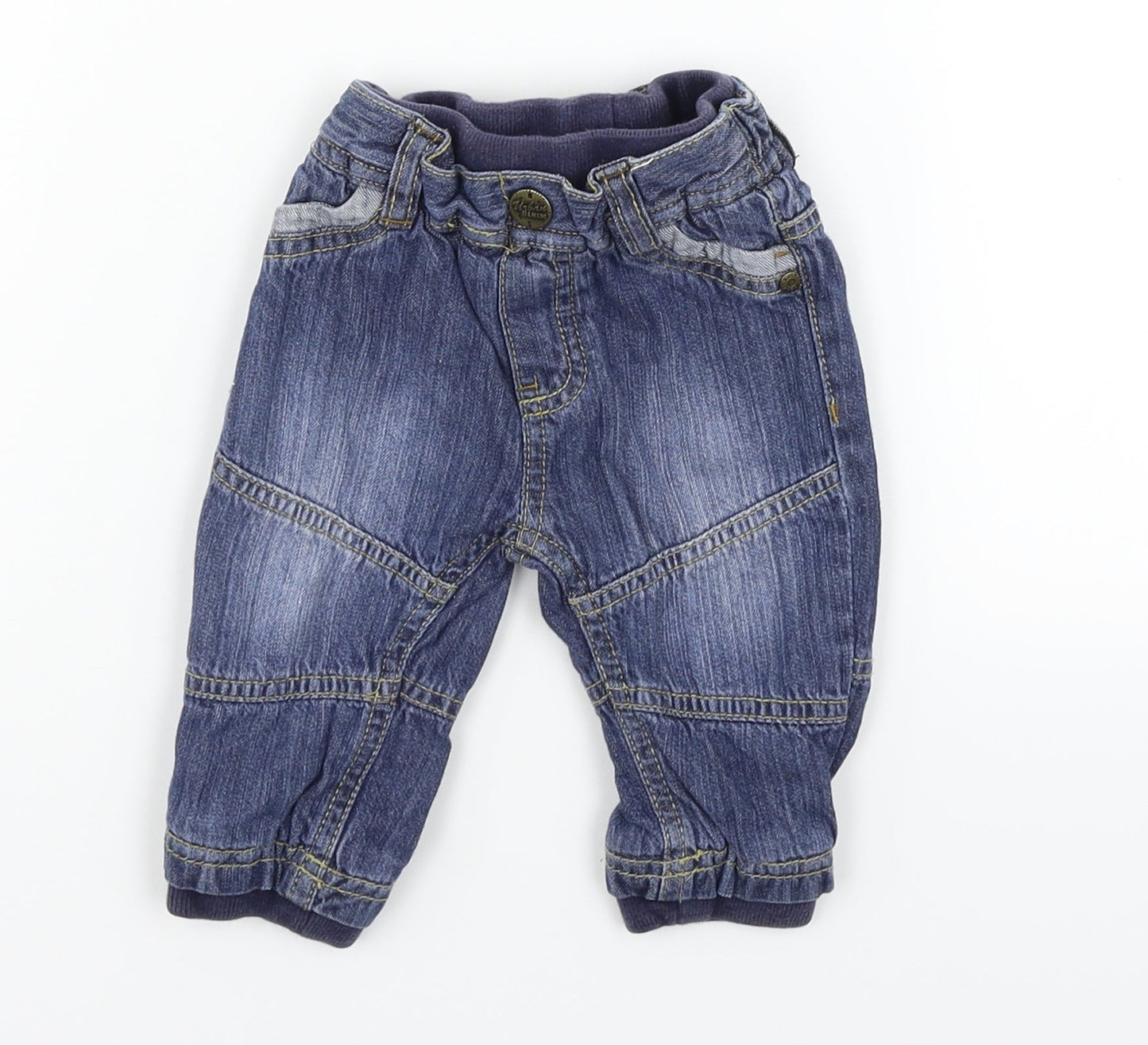Mothercare Boys Blue Ikat  Jogger Jeans Size 3-6 Months