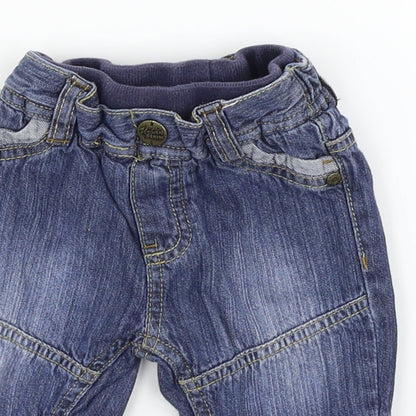 Mothercare Boys Blue Ikat  Jogger Jeans Size 3-6 Months