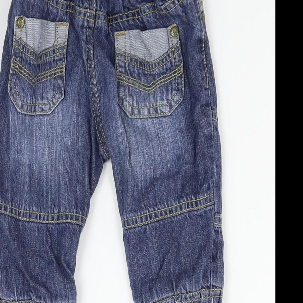 Mothercare Boys Blue Ikat  Jogger Jeans Size 3-6 Months