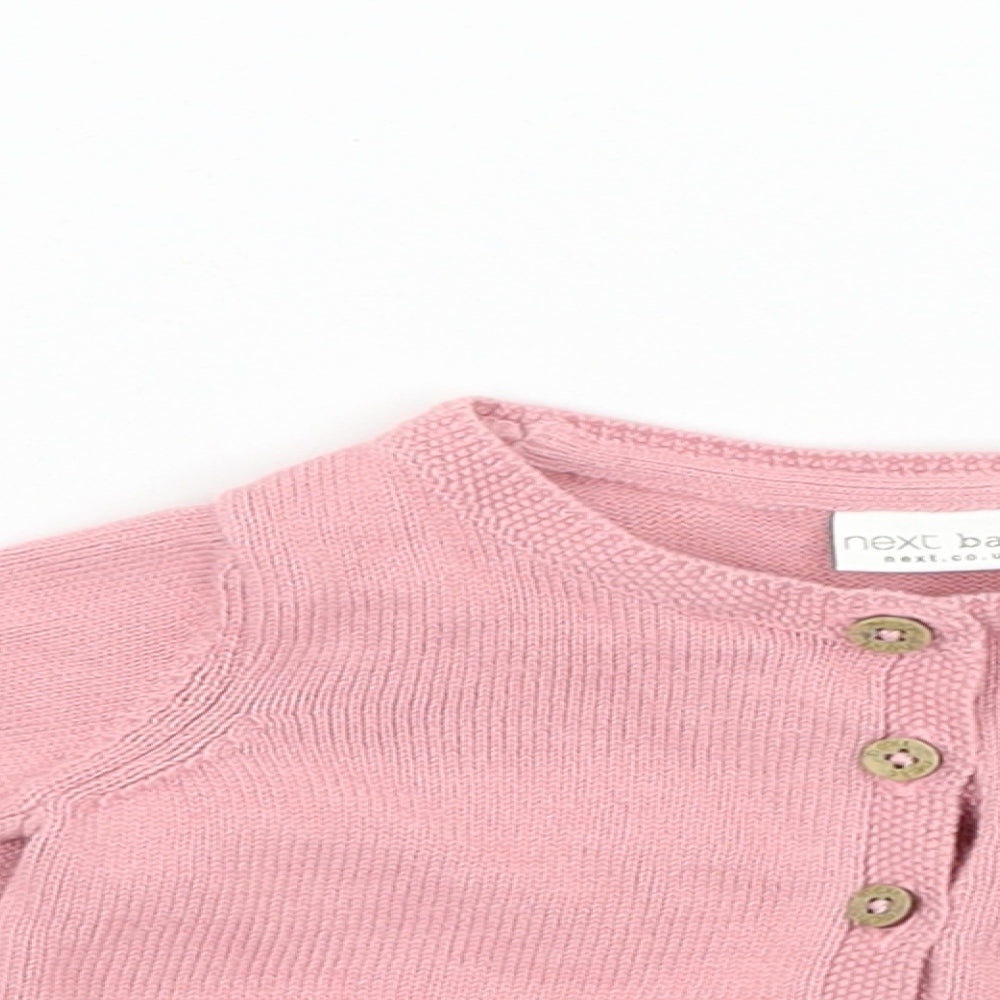NEXT Girls Pink   Cardigan Jumper Size 0-3 Months