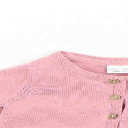NEXT Girls Pink   Cardigan Jumper Size 0-3 Months