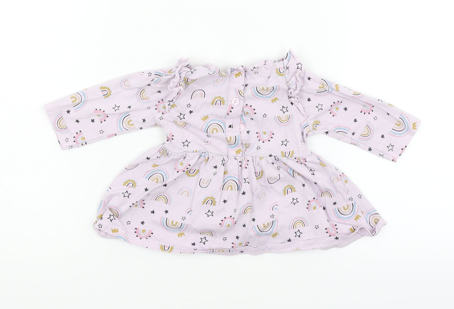 Matalan Girls Pink Geometric  Fit & Flare  Size 3-6 Months