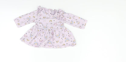 Matalan Girls Pink Geometric  Fit & Flare  Size 3-6 Months