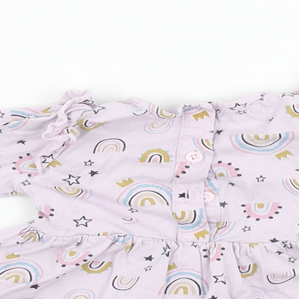 Matalan Girls Pink Geometric  Fit & Flare  Size 3-6 Months