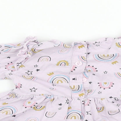 Matalan Girls Pink Geometric  Fit & Flare  Size 3-6 Months