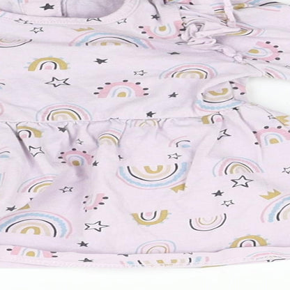 Matalan Girls Pink Geometric  Fit & Flare  Size 3-6 Months