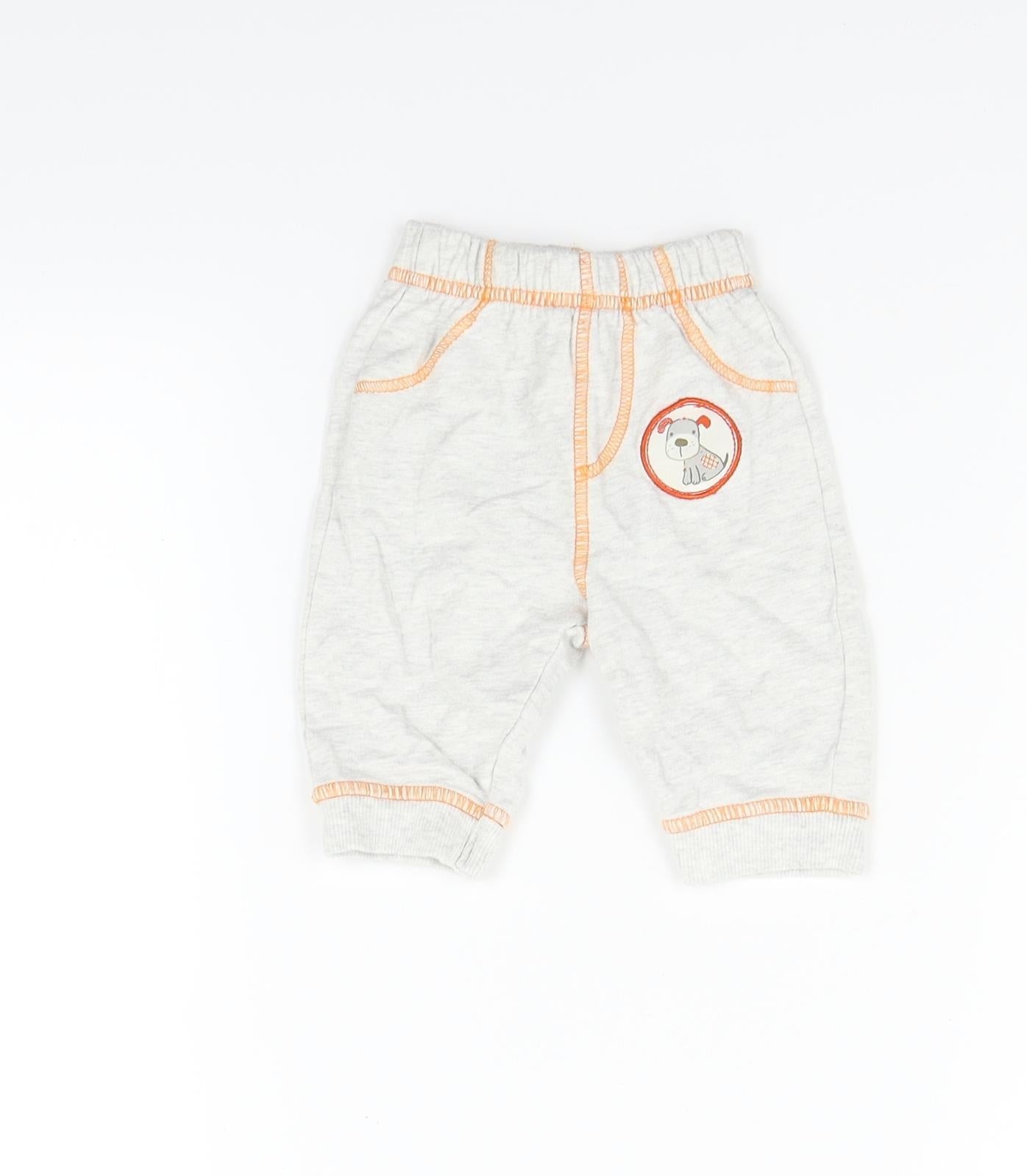 George Boys Grey   Jogger Jeans Size 3-6 Months  - Dog print