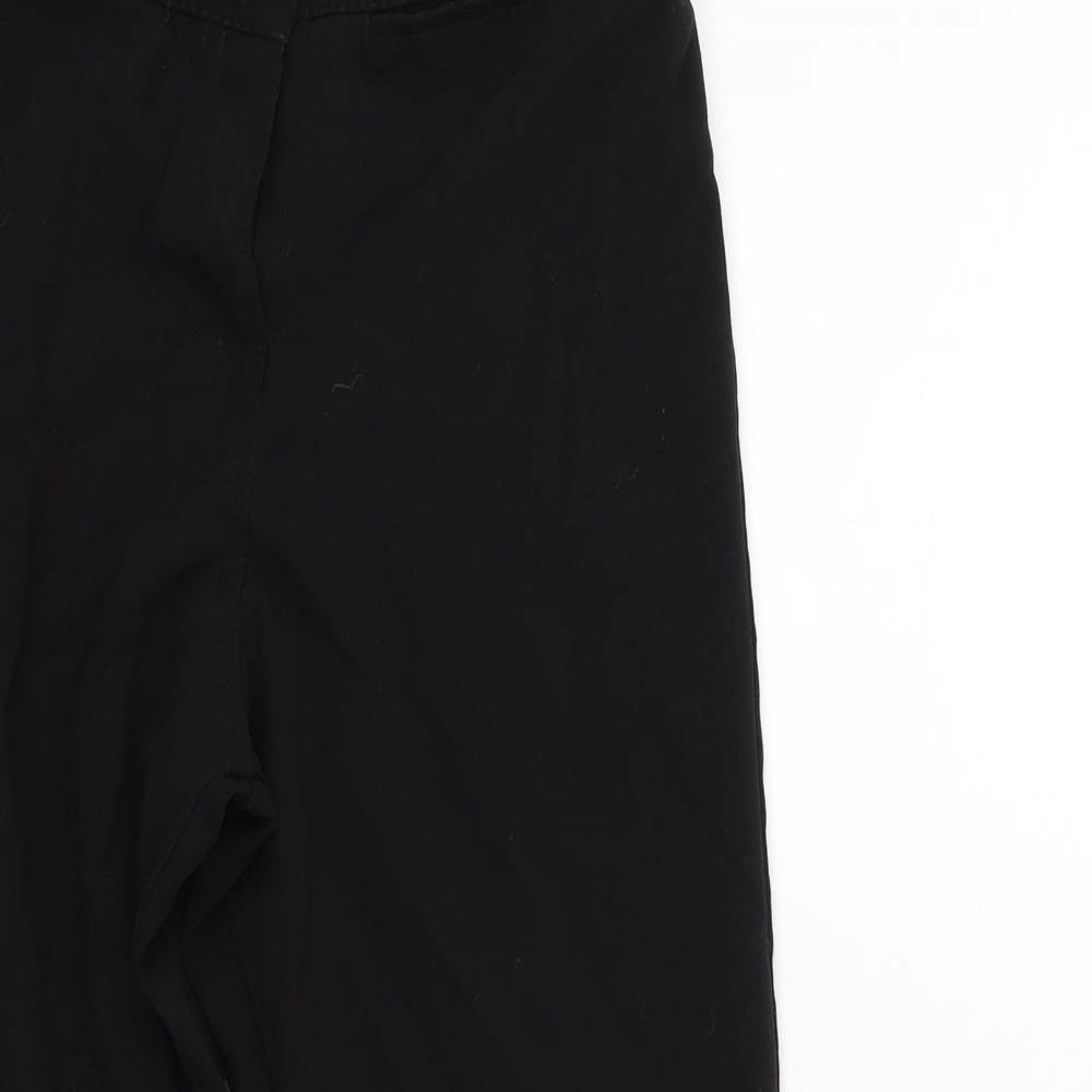 Womens UK Size 6 Preworn Regular Fit  Black Trousers