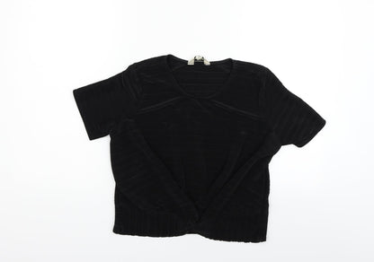 Miss Selfridge Womens Black   Basic T-Shirt Size 12