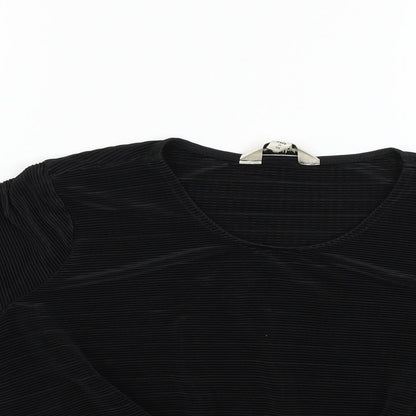 Miss Selfridge Womens Black   Basic T-Shirt Size 12