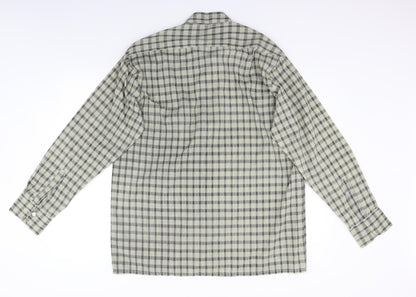 Mens UK Size L Hazard Menswear Beige  Button-Up Long Sleeve Casual Shirt