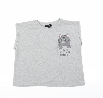 Primark Womens Grey   Basic T-Shirt Size 14