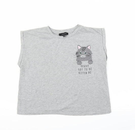 Primark Womens Grey   Basic T-Shirt Size 14