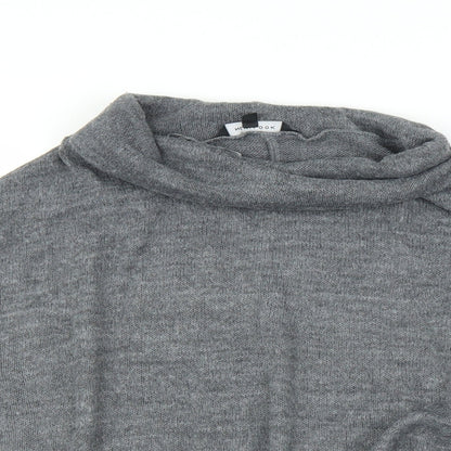 Close-up detail of New Look women’s grey jumper, size L, - poncho