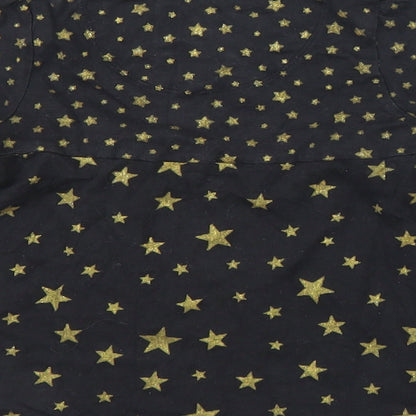 Tu Girls Black   A-Line  Size 2 Years  - Star pattern
