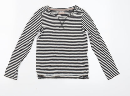 NEXT Girls Black Striped  Top Pyjama Top Size 8 Years