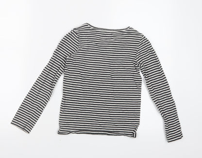 NEXT Girls Black Striped  Top Pyjama Top Size 8 Years